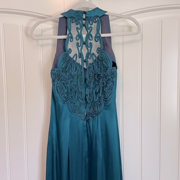 Vintage Gunne Sax green 90’s slip dress with slit formal coctail size Small - Picture 5 of 10